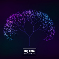 Glowing Data Tree - Abstract Visualization vector image