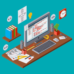 program coding concept vector image