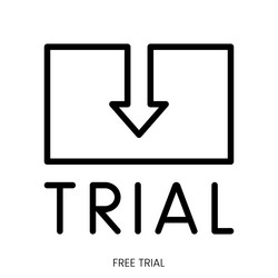 free trial icon line art style design isolated vector