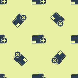 blue add new folder icon isolated seamless pattern vector image
