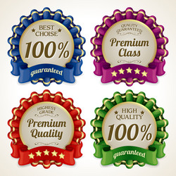 ribbon labels set vector