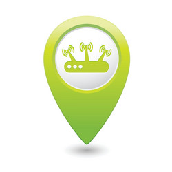 router green map pointer vector image