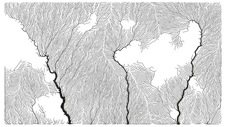 growth pattern generative branching structure vector image