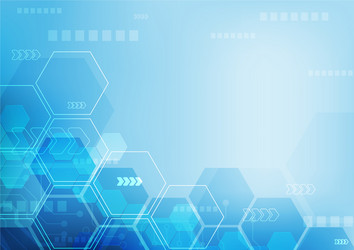 Abstract blue geometric hexagon background Vector Image