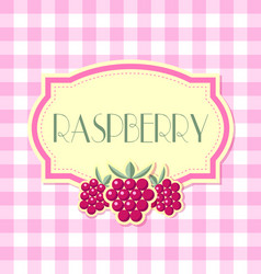 Retro Raspberry Label vector image