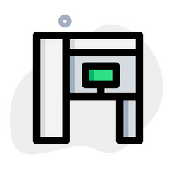 armoire computer desk setup for working vector image