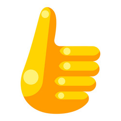 Hand with thumb cartoon stylized vector