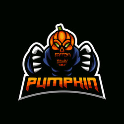 pumpkin mascot logo design Vector Image