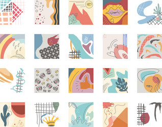 set abstract backgrounds drawn with various vector image