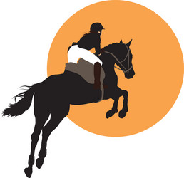 Horse Jumping Sport Vector Image