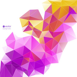 abstract background with triangles and polygon vector image