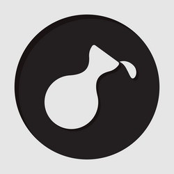 information icon flask with a drop vector image