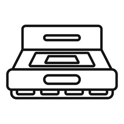 retro game cartridge inserting into console icon vector image