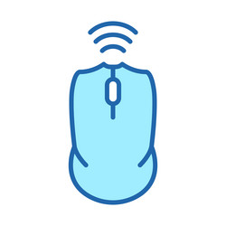 computer mouse color line icon pc wireless tool vector image