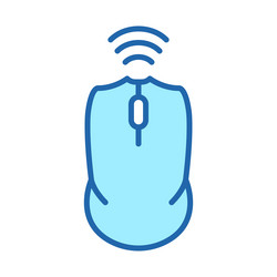 Computer mouse color line icon pc wireless tool vector