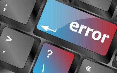 error keyboard button close-up keys vector image