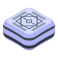 quantum computer chip showing qubit processing vector image