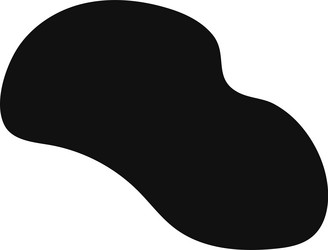 smooth curved and irregular black blob creating vector image