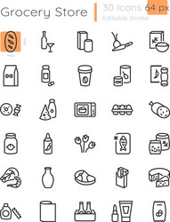 E commerce category linear icons set vector