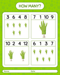 how many counting game with zombies hand vector image
