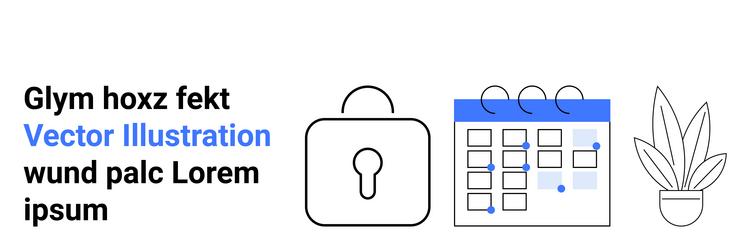 secure scheduling and organization with lock vector image
