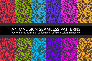 Color circles animal skin seamless pattern vector