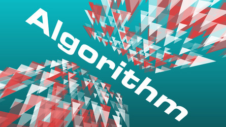 data processing algorithm abstract idea vector image