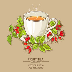 mug of rose hips tea Vector Image