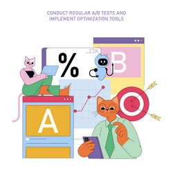 optimize ab testing and implement effective vector image