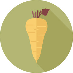 parsnip root flat icon vegetable vector image