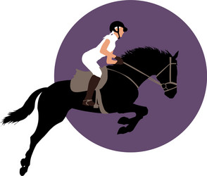 Horse Jumping Silhouette Vector Image