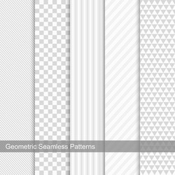 Set of seamless geometric patterns vector