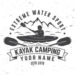 Mountain Kayaking Adventure Vector Image
