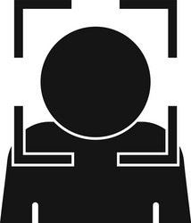 security face detection icon simple style vector image