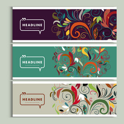 set of beautiful spring prints for design vector