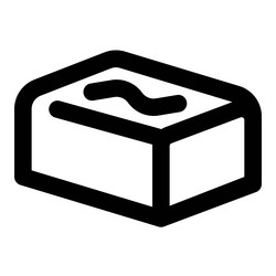 Block of smooth creamy chocolate Royalty Free Vector Image
