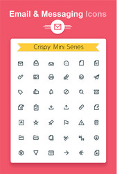 line email and messaging app tiny icon set vector