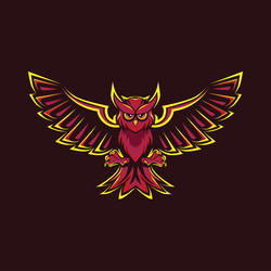 Owl head mascot logo Royalty Free Vector Image