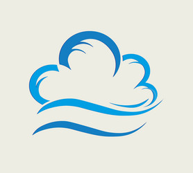 abstract blue cloud vector