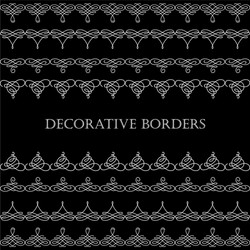 borders set collection in calligraphic retro style vector image