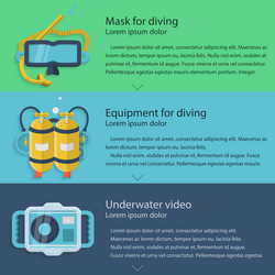 diving equipment colored vector