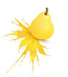 Yellow pear Royalty Free Vector Image - VectorStock