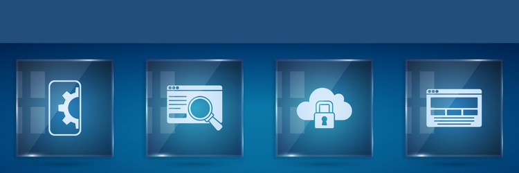 set web development ui or ux design cloud vector image