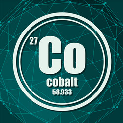 cobalt chemical element vector