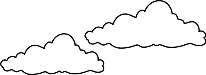 Isolated cute clouds Royalty Free Vector Image