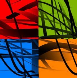 set of 4 abstract background with random vector image