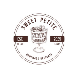 bake house and patisserie premade logo Vector Image