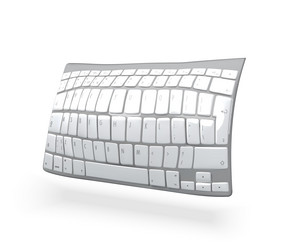computer keyboard isolated 3d qwerty vector image