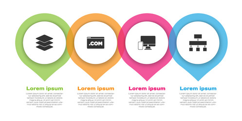 set layers ui or ux design monitor and mobile vector image