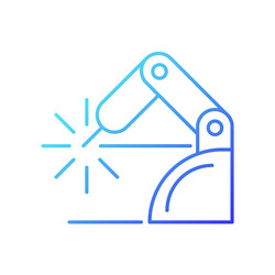 welding robotics gradient linear icon vector image